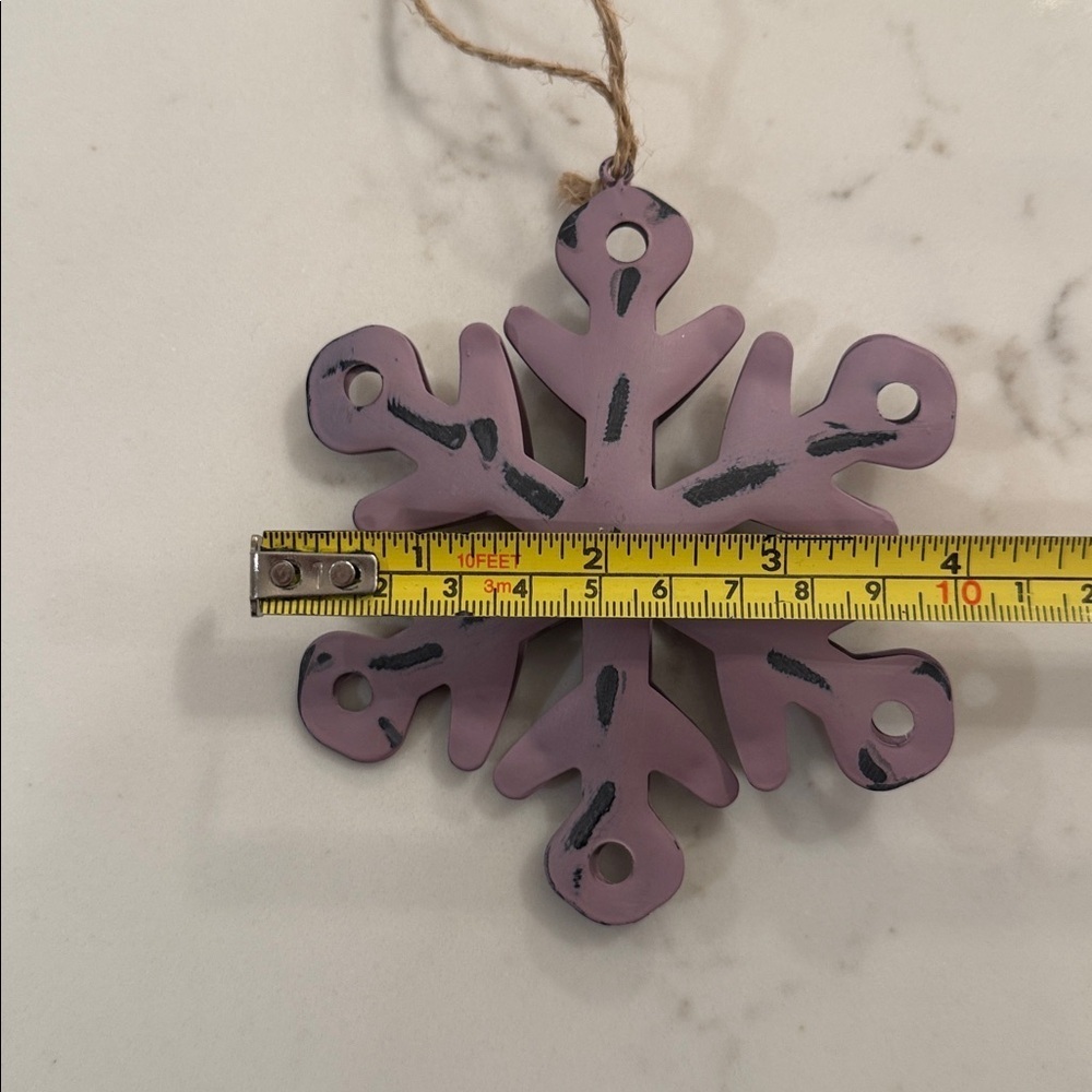 Purple Metal Snowflake Ornament - Picture 3 of 4